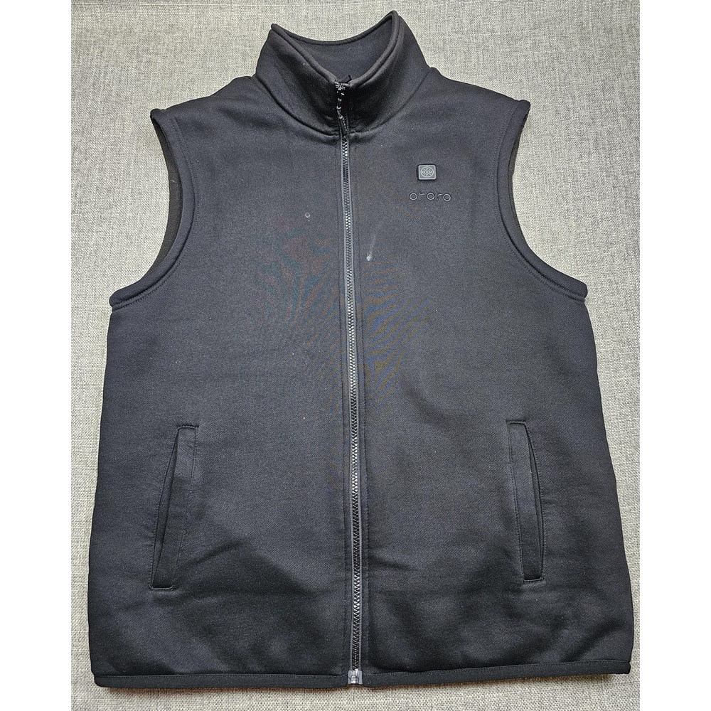 Ororo Vest Mens Medium Black Heated Softshell Full Zip Thermal No Battery